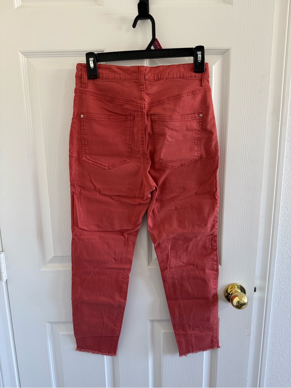 No Bo High Rise Red Women's Jeans - Picture 3 of 4